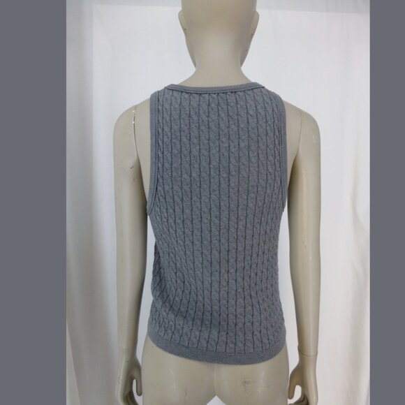 Massimo Dutti Silk Blend, Cable Knit Vest Top (Size M) - Picture 4 of 12